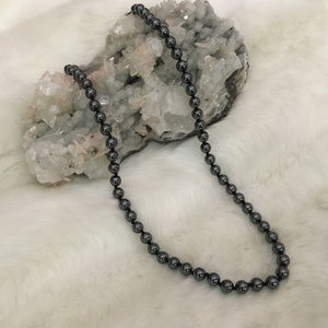 NEW~ Handknotted Hematite Necklace